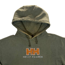 Load image into Gallery viewer, Helly Hansen Big Logo Spellout Khaki Green Hoodie

