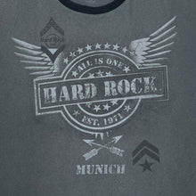 Load image into Gallery viewer, HARD ROCK CAFE &quot;Munich&quot; Souvenir Logo Spellout Graphic Ringer T-Shirt
