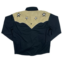 Load image into Gallery viewer, Vintage Gortrud Cowboy Western Suede Effect Panel Popper Long Sleeve Shirt
