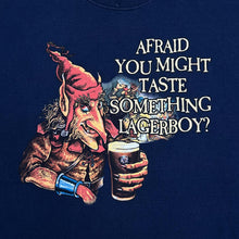 Load image into Gallery viewer, WYCHWOOD BREWERY &quot;Lagerboy?&quot; Beer Drinks Promo Spellout Graphic T-Shirt
