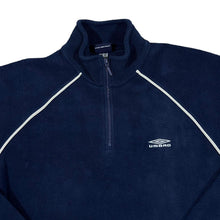 Load image into Gallery viewer, Early 00's UMBRO Classic Embroidered Mini Logo 1/4 Zip Pullover Fleece Sweatshirt
