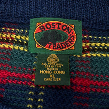 Load image into Gallery viewer, Vintage 90&#39;s BOSTON TRADERS Lumberjack Tartan Plaid Check Wool Knit Crewneck Sweater Jumper

