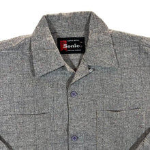 Load image into Gallery viewer, Vintage 90&#39;s SONIC ITALIAN FABRIC Grey Check Super Wool Long Sleeve Shirt
