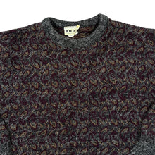 Load image into Gallery viewer, Vintage 90&#39;s HOOK Grandad Patterned Viscose Acrylic Knit Sweater Jumper
