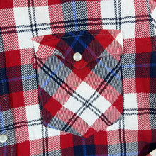 Load image into Gallery viewer, LEVI&#39;S Multi Plaid Check Pearl Snap Popper Long Sleeve Western Style Flannel Shirt
