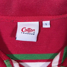 Load image into Gallery viewer, Cotton Traders Wales Rugby Union Striped Red Short Sleeve Rugby Polo Shirt
