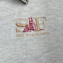 Load image into Gallery viewer, Vintage South Bay SAN FRANCISCO Embroidered Souvenir Spellout Fleece Collared 1/4 Zip Pullover Sweatshirt

