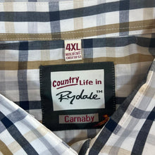 Load image into Gallery viewer, Rydale &quot;Carnaby&quot; Multi Plaid Country Check Short Sleeve Cotton Blend Shirt
