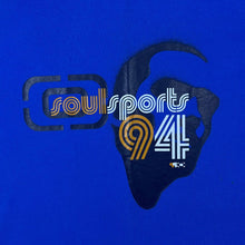 Load image into Gallery viewer, Early 00&#39;s Onfire &quot;Soul Sports 94&quot; Hip Hop Y2K Graphic Blue Cotton T-Shirt
