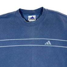 Load image into Gallery viewer, Vintage 90&#39;s ADIDAS Embroidered Mini Logo Blue Crewneck Sweatshirt
