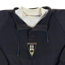 Load image into Gallery viewer, Vintage 90&#39;s TODAYS NEWS &quot;World Winter Sports&quot; Colour Block Button Sweatshirt
