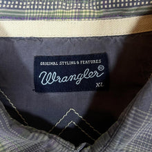 Load image into Gallery viewer, Vintage WRANGLER Grey Multi Plaid Check Long Sleeve Cotton Shirt
