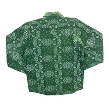 Load image into Gallery viewer, Vintage Projection Privee Green Paisley Patterned Cowboy Western Long Sleeve Shirt
