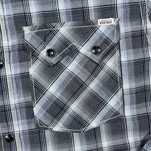 Load image into Gallery viewer, Jack &amp; Jones Western Black Grey White Plaid Check Long Sleeve Popper Shirt
