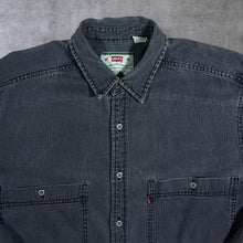 Load image into Gallery viewer, Vintage Levi&#39;s Classic Washed Grey Denim Cotton Long Sleeve Shirt
