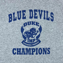 Load image into Gallery viewer, Early 00&#39;s DUKE BLUE DEVILS &quot;Champions&quot; College Spellout Graphic Grey T-Shirt
