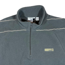 Load image into Gallery viewer, Vintage PUMA Classic Mini Logo Grey 1/4 Zip Pullover Fleece Sweatshirt
