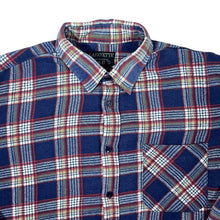 Load image into Gallery viewer, Vintage Lafayette Blue Red Plaid Check Long Sleeve Cotton Flannel Shirt
