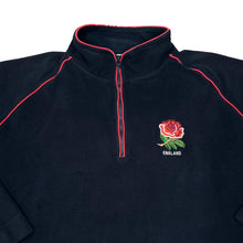 Load image into Gallery viewer, Cotton Traders ENGLAND RUGBY Embroidered Logo Spellout 1/2 Zip Pullover Fleece Sweatshirt
