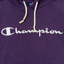 Load image into Gallery viewer, Champion Classic Embroidered Big Logo Spellout Purple Pullover Hoodie
