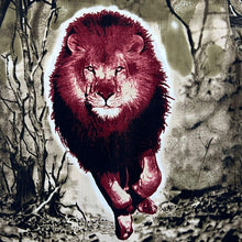 Load image into Gallery viewer, Early 00&#39;s Ouijijia Lion Animal Nature Wildlife Graphic Short Sleeve Shirt
