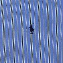 Load image into Gallery viewer, Vintage Polo Ralph Lauren "Custom Fit" Blue Striped Short Sleeve Button-Up Shirt
