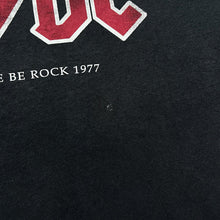 Load image into Gallery viewer, AC/DC &quot;Let There Be Rock 1977&quot; Logo Spellout Graphic Hard Rock Band T-Shirt
