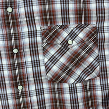 Load image into Gallery viewer, Industrial Exchange Cowboy Western Plaid Check Long Sleeve Popper Shirt
