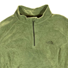 Load image into Gallery viewer, THE NORTH FACE TNF Classic Embroidered Mini Logo Green 1/4 Zip Fleece Sweatshirt
