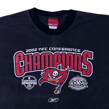 Load image into Gallery viewer, Vintage Reebok NFL Tampa Bay Buccaneers &quot;2002 Champions&quot; Football Black T-Shirt
