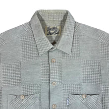 Load image into Gallery viewer, Vintage 90's NATURE ELTER Grey Check Patterned Short Sleeve Flannel Shirt
