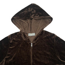 Load image into Gallery viewer, OWN ZONE ORIGNAL COMFORT Y2K Classic Basic Essential Velvet Velour Zip Hooded Tracksuit Top
