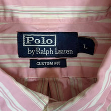 Load image into Gallery viewer, POLO RALPH LAUREN "Custom Fit" Pink Striped Long Sleeve Button-Up Cotton Shirt
