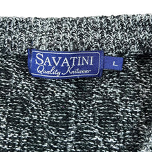 Load image into Gallery viewer, Vintage SAVATINI Classic Crosshatch Acrylic Knit V-Neck Sweater Jumper
