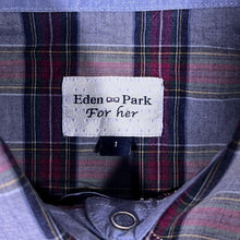 Load image into Gallery viewer, Eden Park For Her Western Style Multi Check Popper Cotton Long Sleeve Shirt
