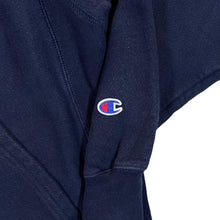 Load image into Gallery viewer, CHAMPION Reverse Weave Classic Embroidered Mini Logo Navy Blue Pullover Hoodie
