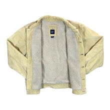 Load image into Gallery viewer, GAP Classic Beige Corduroy Cord Fleece Lined Trucker Button Jacket
