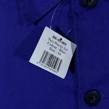 Load image into Gallery viewer, Early 00's BE-01 French Chore Worker Style Blue Button Cotton Jacket
