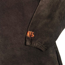 Load image into Gallery viewer, NFL Cleveland Browns Embroidered Football Logo Brown Orange 1/4 Zip Fleece Sweatshirt
