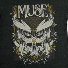Load image into Gallery viewer, MUSE Gothic Owl Skull Spellout Graphic Alternative Rock Band T-Shirt
