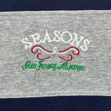 Load image into Gallery viewer, Vintage 90&#39;s NATURAL OPTION &quot;New Jersey Reserve National Park&quot; Embroidered Souvenir Colour Block Sweatshirt
