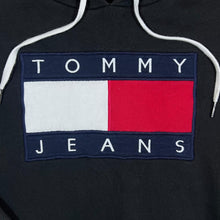 Load image into Gallery viewer, TOMMY JEANS Tommy Hilfiger Embroidered Big Logo Spellout Longline Hoodie
