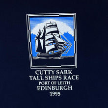 Load image into Gallery viewer, Vintage Jerzees CUTTY SARK &quot;Tall Ships Race 1995&quot; Edinburgh Souvenir Graphic T-Shirt
