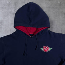 Load image into Gallery viewer, England Rugby Embroidered Rose Logo Navy Blue Pullover Hoodie
