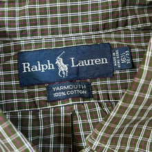 Load image into Gallery viewer, Vintage RALPH LAUREN &quot;Yarmouth&quot; Mini Logo Plaid Check Long Sleeve Button-Up Shirt
