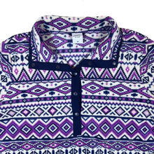 Load image into Gallery viewer, TCHIBO Crazy Abstract Aztec Patterned 1/4 Button Pullover Fleece Sweatshirt
