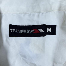 Load image into Gallery viewer, Early 00's Trespass Goth Y2K Tribal Patterned White Polyester Shirt
