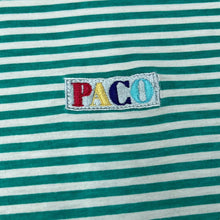Load image into Gallery viewer, Vintage 90's PACO Classic Embroidered Mini Patch Logo Striped Short Sleeve Cotton T-Shirt
