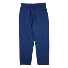 Load image into Gallery viewer, UNIQLO Classic Blue Tapered Cotton Elastane Drawstring Trousers
