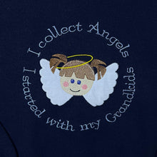 Load image into Gallery viewer, Early 00’s I Collect Angels Embroidered Novelty Angel Grandkids Sweatshirt
